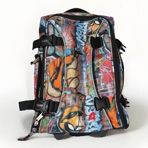 Athalon Graffiti Design Hybrid Luggage Carry-On Travel Bag Cut Front Strap READ